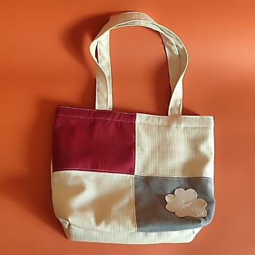 Torbe: Platnena tote torba – patchwork dizajn - Ručno šivena torba od — 6
