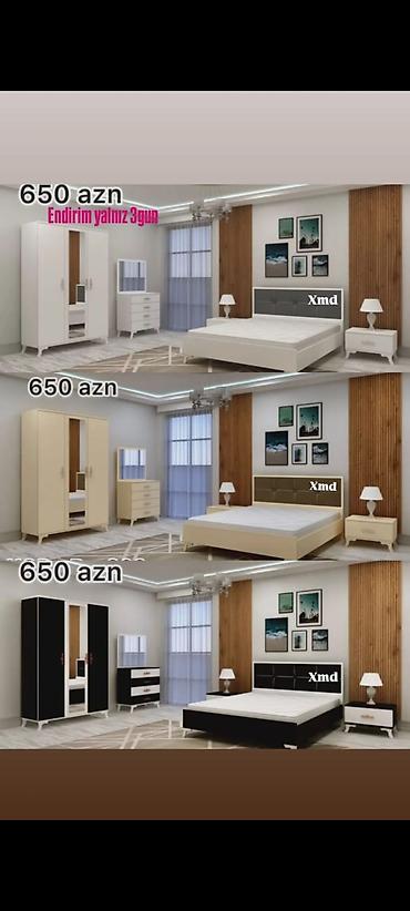 dəsti: X.Yataq otağı dəsti – 3 rəng seçimi Qiymət: 650 AZN (Endirim yalnız 3 — 1