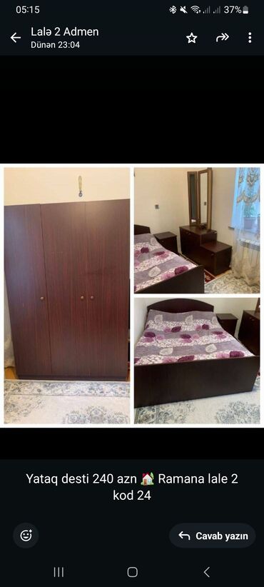 Yataq otağı dəstləri: Yataq desti 240 azn 🏡 Ramana lale 2 kod 24