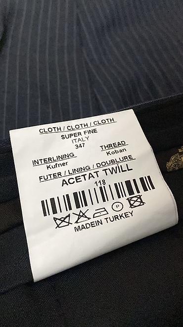 Pencəklər: Kişi kostyum gödəkçəsi – Bottega - Rəng: tünd göy (navy) üzərində incə — 10