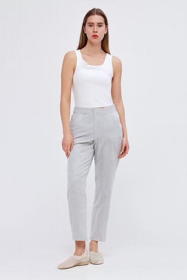 srebrne legginsy: Mona, Spodnie materiałowe damskie, 4XL