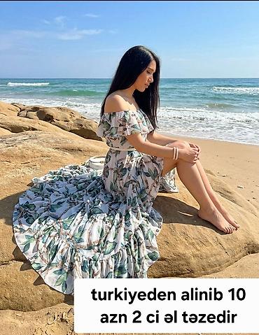 cins: Qadın geyimləri – ölçülər S/M - Uzun xarlı don, xardal rəngi, ön — 6