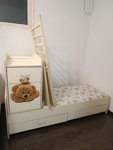 Детский комод: Детский модульный комплект: кровать с бортиками + комод с ящиками и — 2