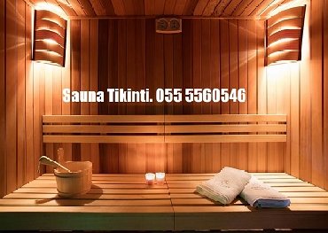 сауна: Sauna qurarkən Rusiyadan gətirilən kedr, lipa və s. ağac