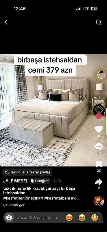 parket yonan: Mebel dəsti – yumşaq başlıqlı taxt modelləri - Dizayn: Dərin şaquli — 4