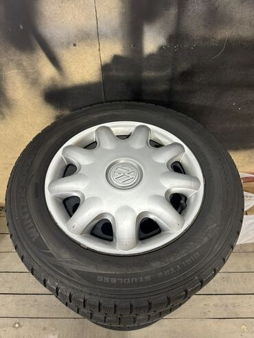 14 шины зимние: Дөңгөлөктөр монтажда 195 / 65 / R 15, Кыш, Колдонулган, Комплект, Жеңил унаалар, Темир, тешиктери - 5