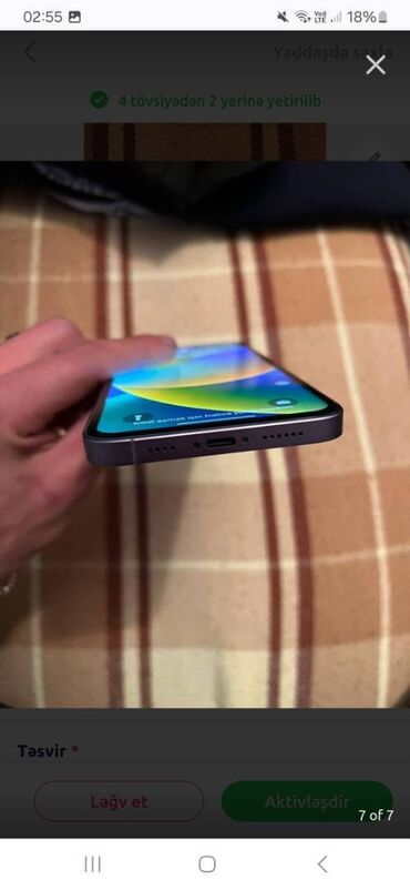 Apple iPhone: IPhone 14 Pro, 256 GB, Deep Purple, Zəmanət