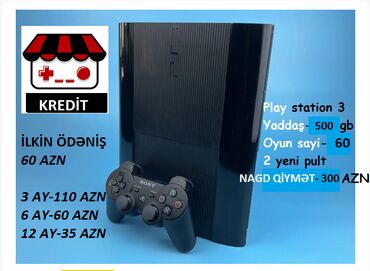 PS4 (Sony Playstation 4): Playstation 3 Nagd ve kredit Cemi 10 deq erzinde onlayn senedlesme