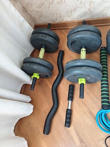 evde turnik duzeltmek: Evdə məşq üçün çoxfunksiyalı fitnes dəsti umumi çekisi 40 kq Tərkibi — 3