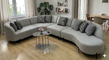 Divanlar: Məhsul: Modul künc divan – yumşaq qövs formalı dizayn. Cox az istifade — 3