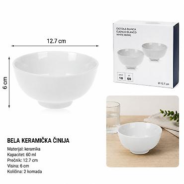 KMT Činija beli dno 5403363 Bela keramička činija namenjena za