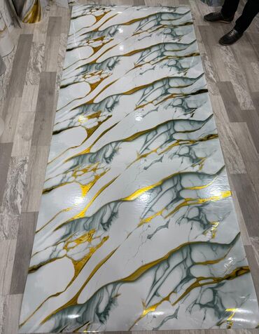 Vinil divar kağızı, oboy: Mərmər effekti verən PVC divar panelləri. 1.Arxası özü — 13