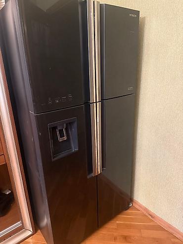 dispenser satilir: İşlənmiş 4 qapılı Hitachi Soyuducu Satılır, rəng - Boz, Təkərli — 3