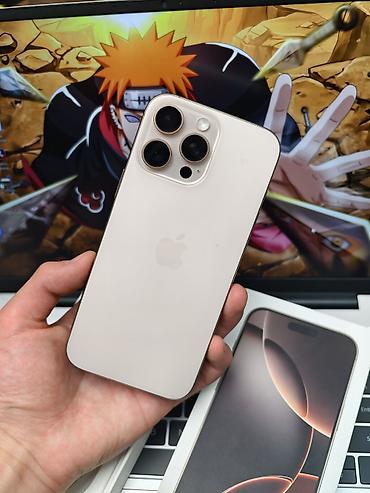 Мобильные телефоны и аксессуары: IPhone 16 Pro Max, Б/у, 256 ГБ, Desert Titanium, Коробка, 90 % — 2