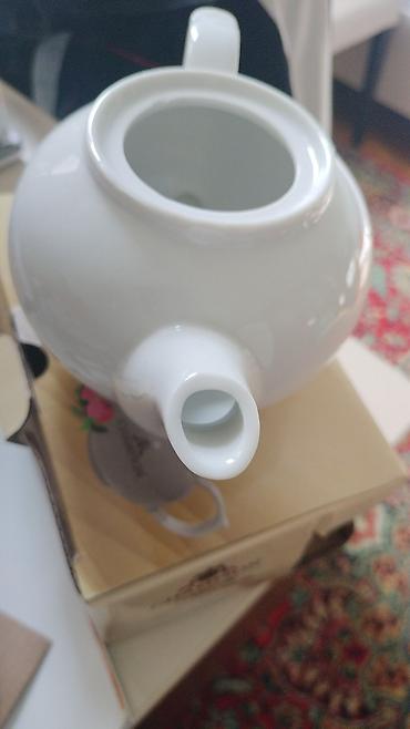 samovar 10 litre: Çay dəsti, rəng - Ağ, Farfor — 7