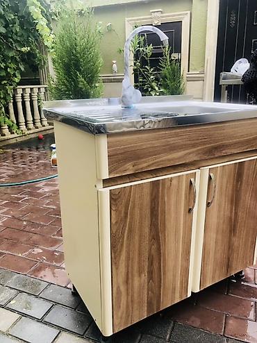 Кухонные шкафы: Mətbəx üçün paslanmayan polad lavabo və alt dolab komplekti - Üst — 4