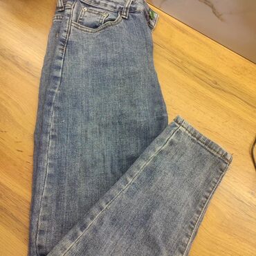 джинсы зимние: Мом, Средняя талия