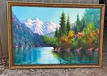standing mirror: Пейзажные картины маслом на холсте размеры ширина 135см,высота 85см — 1