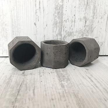 dekor qrup: Beton dekorativ şamdan/mini saksı qabları – - Material: yüksək — 1