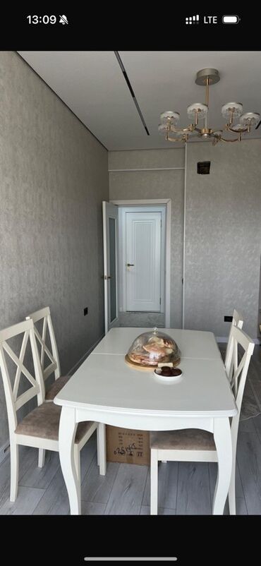 фотографии кухонной мебели: Ашкана үстөлү жана отургуч, түсү - Ак lalafo.kg да фотографии кухонной мебели: Ашкана үстөлү жана отургуч, түсү - Ак