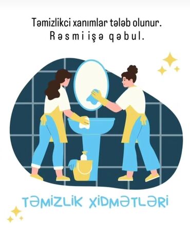 tut az is elanlari resimleri: Xadimə tələb olunur, İstənilən yaş, 3-5 illik təcrübə, Dəyişən qrafik, Gündəlik ödəniş