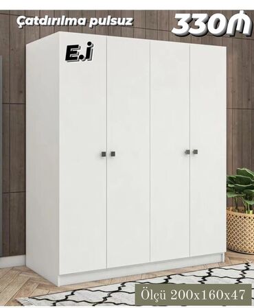 Kreslolar: *4 Qapılı Dolab 330 AZN 💥* ✔️Rəng seçimi var ✔️ Ölçü (200x160x47)