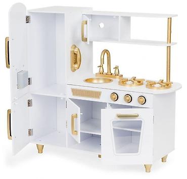 sandale clara barson: Velika drvena kuhinja za decu – White & Gold (ECO TOYS) Šifra — 3