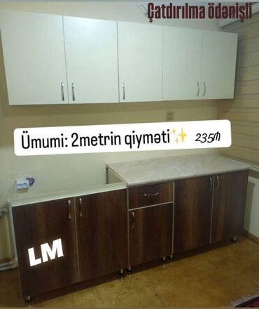 metbex ucun skaf: Mətbəx mebellərinin sifarişlə hazırlanması✔️ Ölçü : 2 metr üst