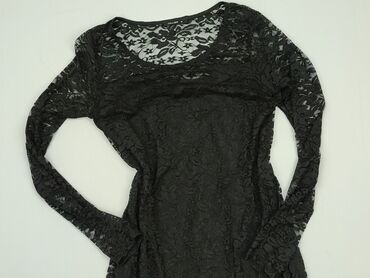 czarna sukienki z bufiastymi rękawami: Dress, M (EU 38), Calliope, condition - Very good