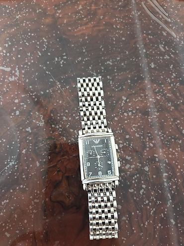 Aksesuarlar: Emporio Armani kişi qol saatı - Korpus: düzbucaqlı formalı, metal — 1