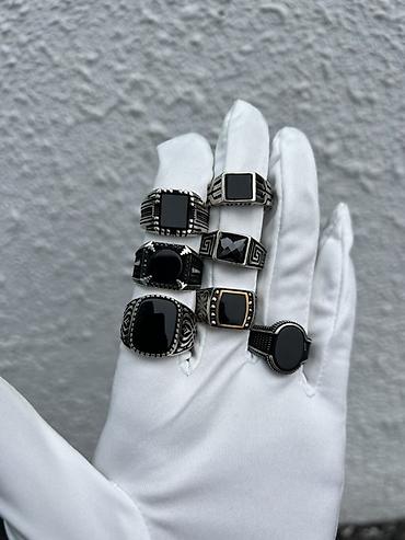 серебро с: Мужские перстни с черными вставками - Модельный ряд: несколько — 7