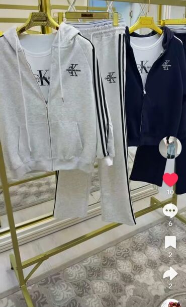 Рубашки: Мужской спортивный костюм, Calvin Klein, L, цвет - Серый