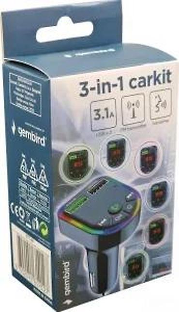 Audio oprema za auto: Gembird 3‑in‑1 CarKit FM transmiter sa handsfree funkcijom - — 18