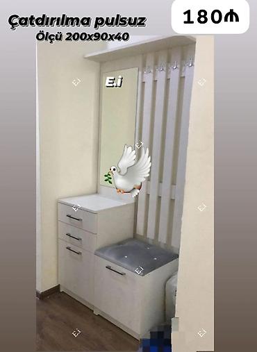Dəhliz üçün çoxfunksiyalı giriş dəsti - Ölçü: 200x90x40 sm - Rəng