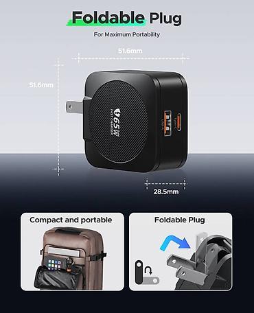 dell xps: PD Charger ORICO-OR-65AC-C-EU-WH-EP 65W USB-C Charger, GaN Travel — 6