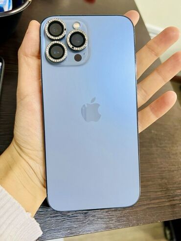 iphone 15 pro max 1tb цена бишкек: IPhone 13 Pro Max, Колдонулган, 256 ГБ, Blue Titanium, Кулакчындар, Каптама, Заряддоочу түзүлүш, 85 %