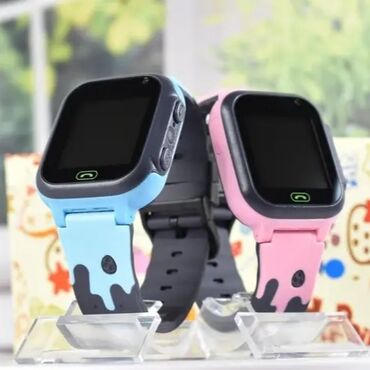 электронный саат: Детские часы Q16 с Gps трекером в наличии синий и розовый цвет🟦💗