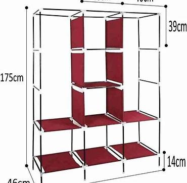 Paltar dolabları, qarderoblar: Paltar dolabi Qarderob Parça örtüklü portativ dolab – 130x170 — 12