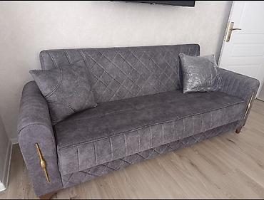 divan dəri: Məhsul: 3 nəfərlik divan Yenidir - Rəng: Tünd boz (antrasit tonları) — 2
