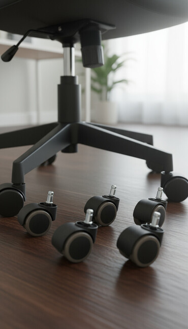 купить колесики для кресла: Колесики для офисного кресла - Материал: прочный пластик с