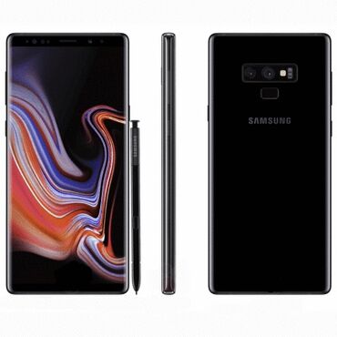 складные телефоны: Samsung Galaxy Note 9, Колдонулган, 128 ГБ, түсү - Кара, 2 SIM, eSIM