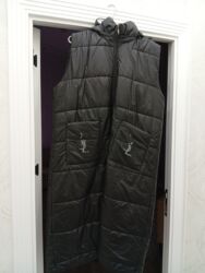 женские вязаные жилетки: Жилет, 2XL, цвет - Черный