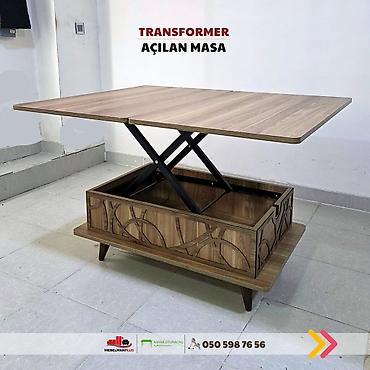 Masalar: Jurnal masası, Yeni, Transformer, Dördbucaq masa — 3
