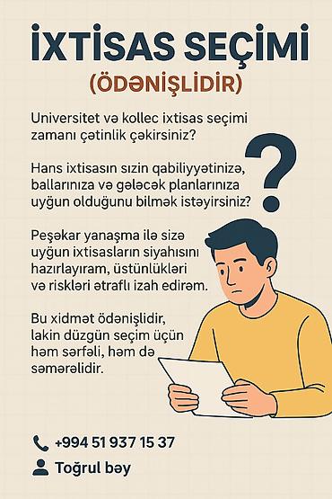 elite doctor: 📢 **PEŞƏKAR İXTİSAS SEÇİMİ XİDMƏTİ** 🎓✨ *Gələcək karyeranızın elmi və — 1