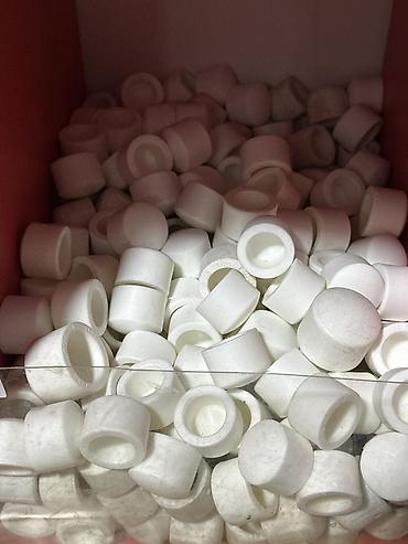 Фторопластовые (PTFE) втулки/вкладыши цилиндрической формы, белые, с