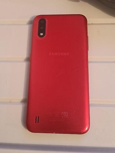 Уюлдук телефондор жана аксессуарлар: Samsung Galaxy A01, Колдонулган, түсү - Кызыл — 1