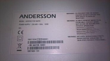 Aksesoari za TV i video: Andersson A325FDC u delovima Vestel 17MB61-2 Main Board IPS10-515878 — 1