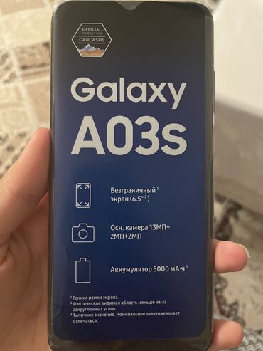 подержанный телефон: Samsung Galaxy A03s, 64 ГБ, цвет - Черный