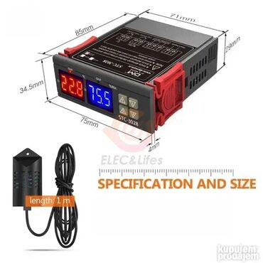 Elektro materijal: Digitalni Termostat STC 3028, 3008, 3018, 1000 Termostat za inkubator — 11
