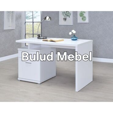 Sifarişlə yazı masaları: Dördbucaq masa, Stulsuz, Polkalı, Siyirməsiz, Türkiyə, Mat laminat — 20